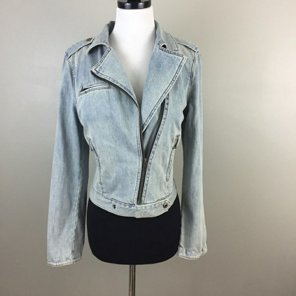Gap 1969 Moto Jean Jacket in Medium